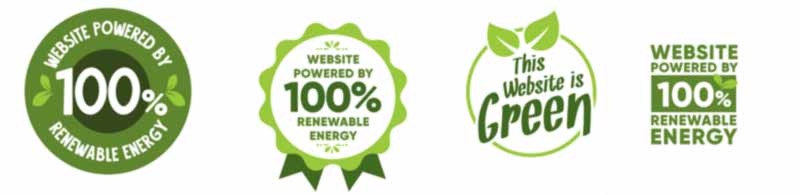 green energy company website trust badges