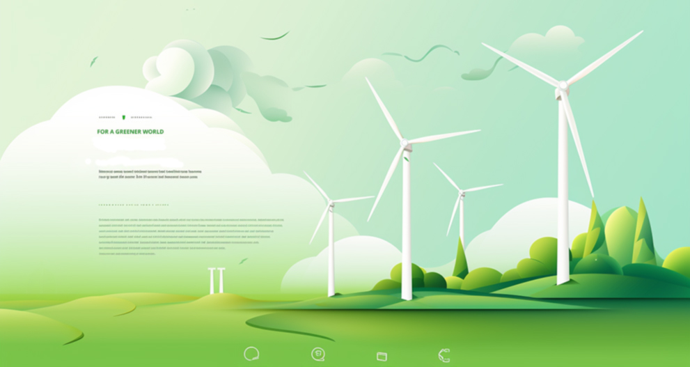 Example of a landing page for a green energy tech company.