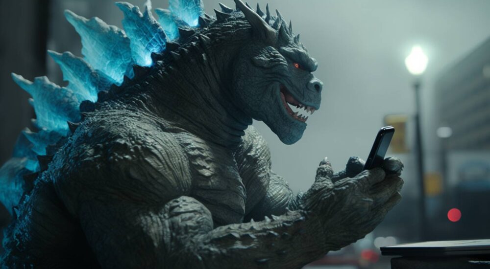 Godzilla_using_a_mobile_device