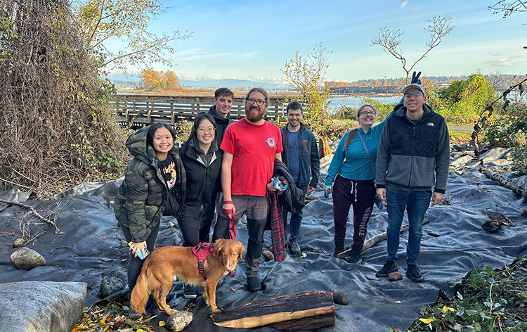 Snaptech Volunteering at the Wooden Boat Society House