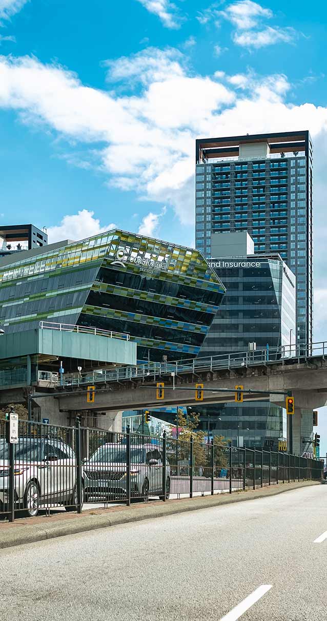 Downtown Surrey showcasing commercial buildings