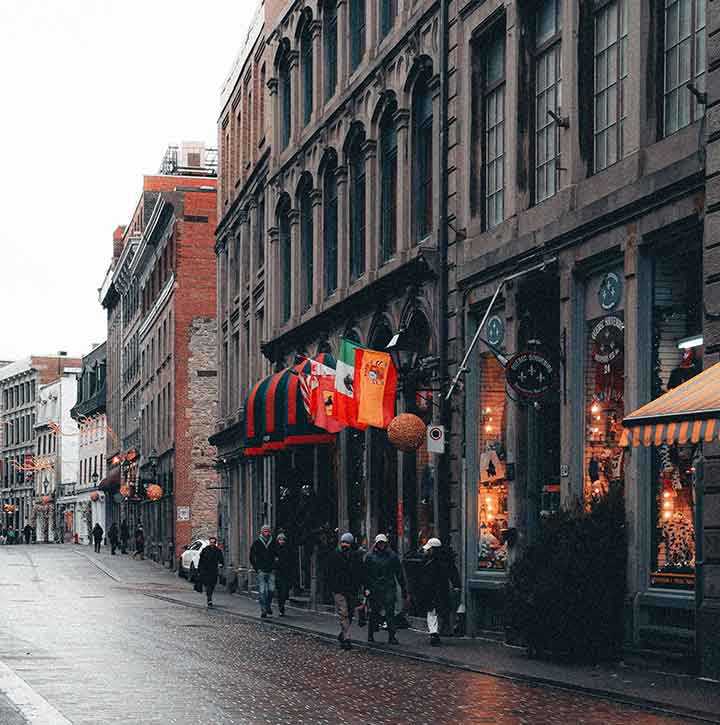 Urban Street in Montreal