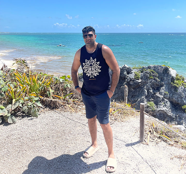Kavan on a working vacation in Tulum