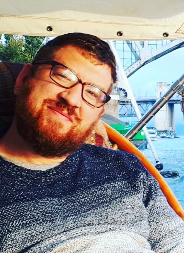Alistair Hayward on his boat
