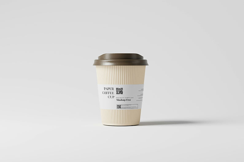 a coffee cup with neutral branding