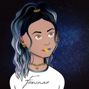 cartoonelix A cartoon drawing of Elixabeth Ruggeri