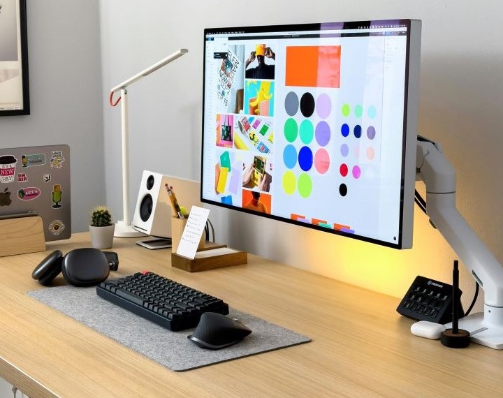 a designer's desktop setup