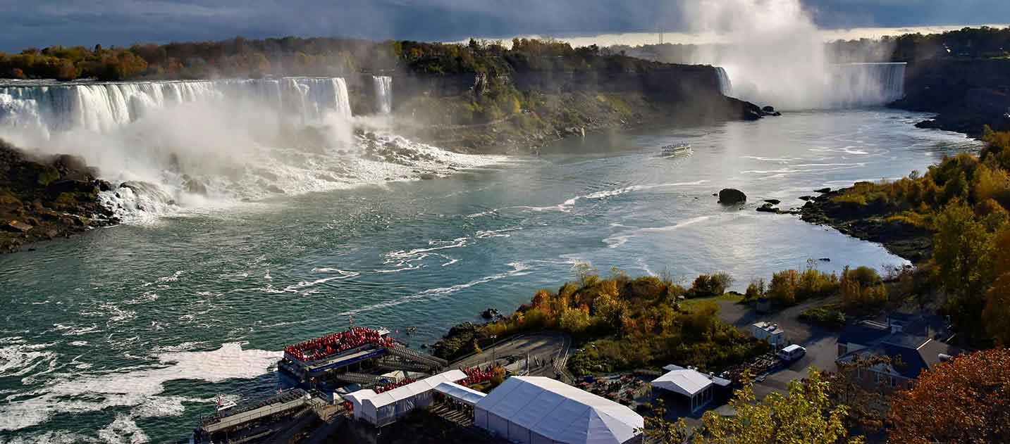 Aerial view of the Niagara Falls