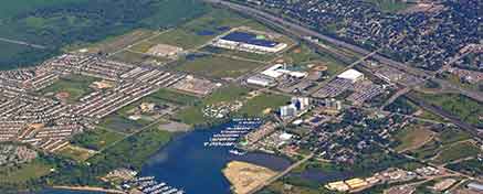 Aerial view of Whitby, Ontario